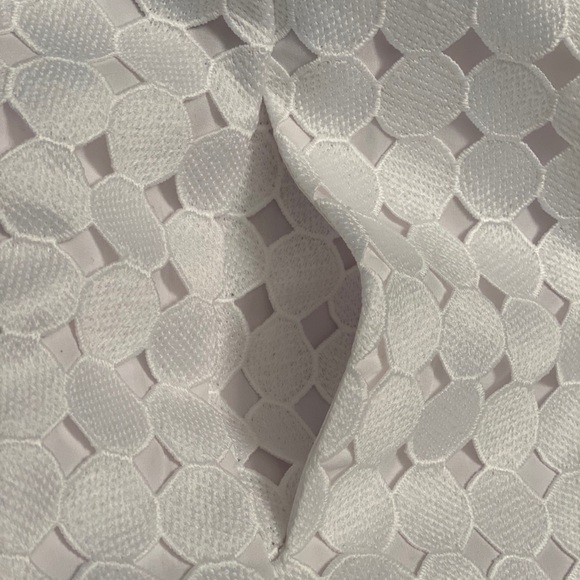 Banana Republic White Geometric Shift Dress Sz 10 - Picture 6 of 8